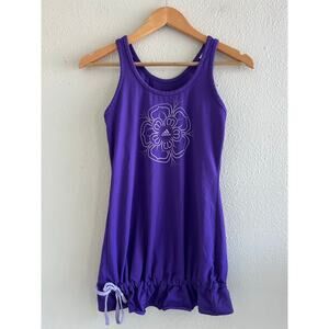 Adidas Climalite Tank Top Sportswear Purple Floral Women's Size S Retro athletic